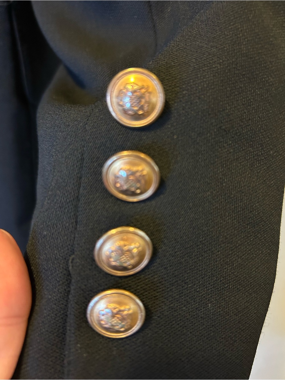 Lauren Ralph Lauren Black Double-Breasted Crest Sport Coat with Gold Buttons - Picture 9 of 12